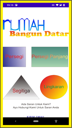 Android application Rumah Bangun Datar screenshort