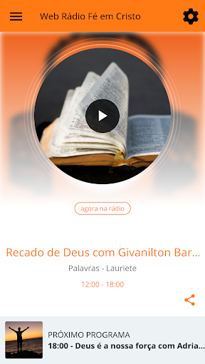 Android application Web Rádio Fé em Cristo screenshort