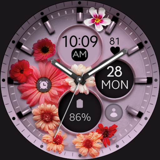 Get Flowers purple watch face for Android Aso Report