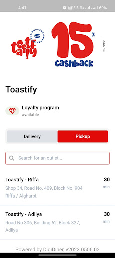 Android application Toastify - Bahrain screenshort
