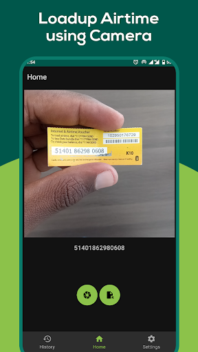 Android application Camera Airtime Recharge Zambia screenshort