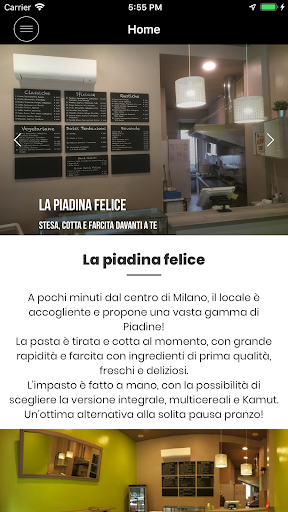 Android application La Piadina Felice screenshort
