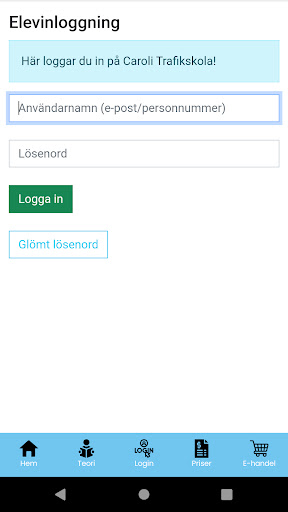 Caroli Trafikskola Screen 2