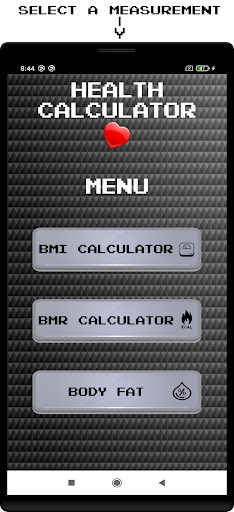 Android application Health Calculator Pro screenshort