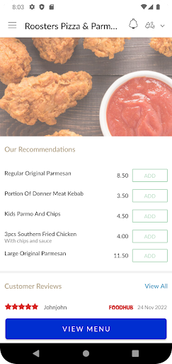 Roosters Pizza & Parmo House Screen 3