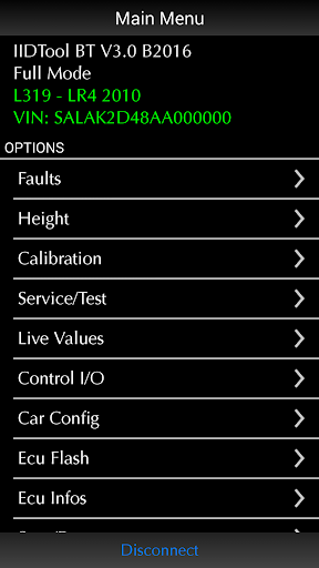 Android application IIDControl screenshort