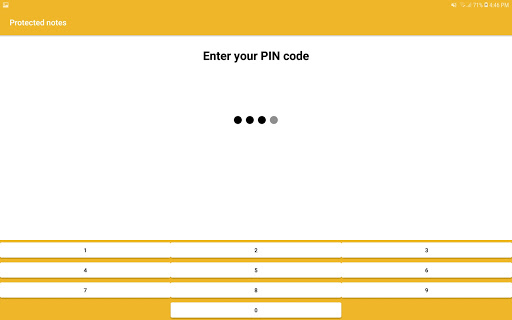 Android application Protected notes screenshort