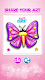 screenshot of Glitter Butterfly Coloring - L