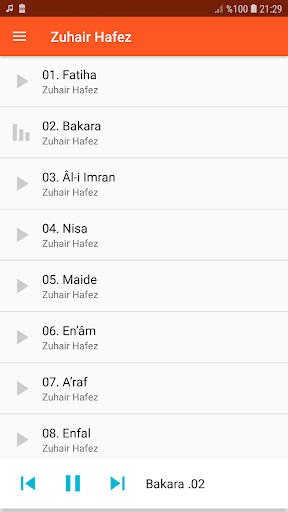 Android application Zuhair Hafez Full Quran mp3 screenshort