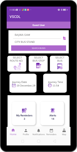 Android application Vadodara Smart City Bus screenshort