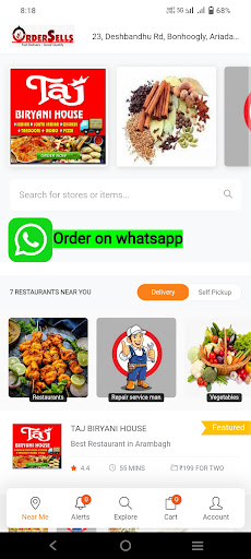 Android application OrderSells screenshort