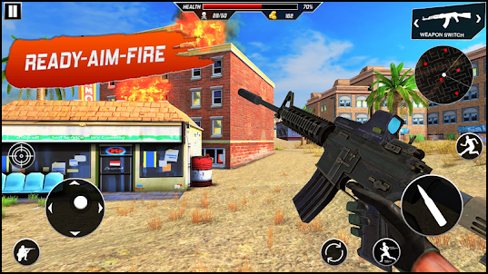 Cover Strike: 무기 게임 에픽 전쟁에서 사격