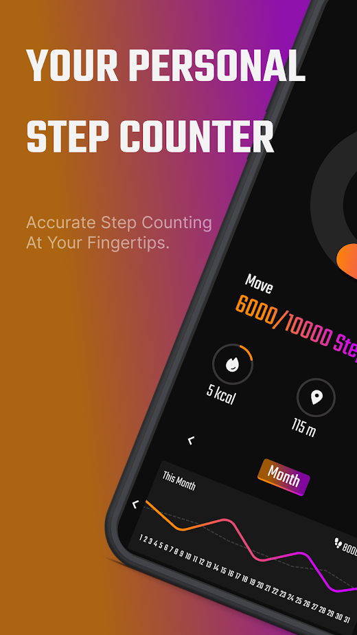 Android application Step Tracker - Pedometer screenshot