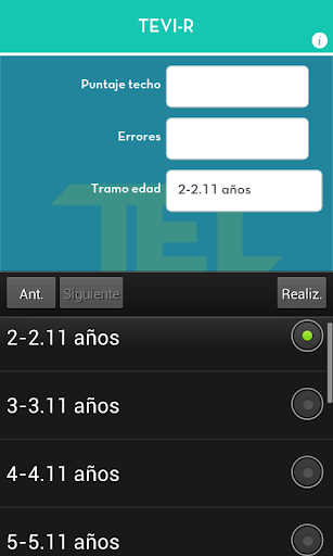 Fonoaudiología TEL Calculator Screen 3