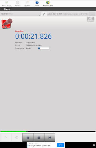 Screenshot of RecordPad Audio Recorder