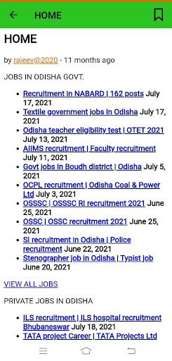 Android application Odisha Local Jobs screenshort