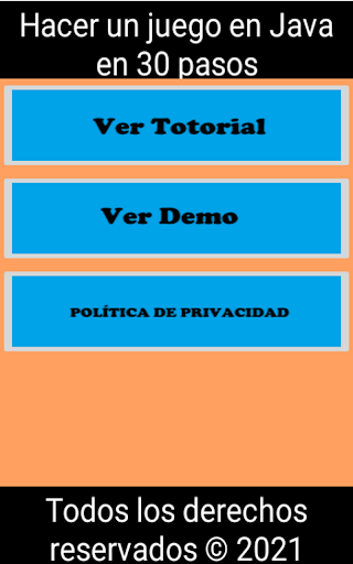 Android application Juego Java 30 Pasos screenshort