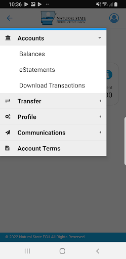 Natural State FCU Mobile Screen 3