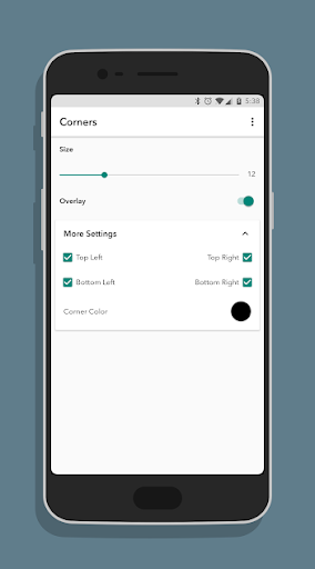 Android application Corners screenshort