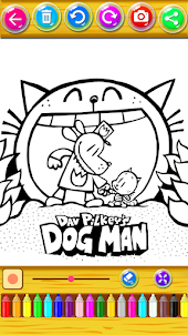 Dog Man Coloring page