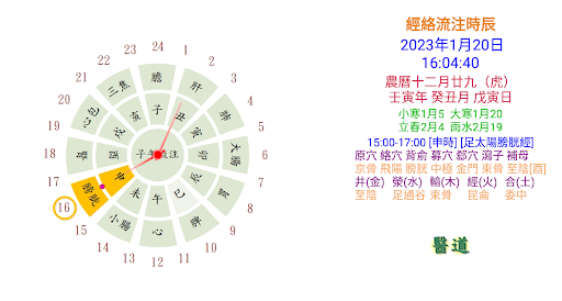 經絡流注時辰鐘 Screen 3