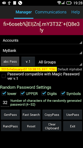 Android application PEM - Password and Encryption screenshort