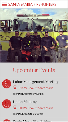 Android application IAFF Local 2020 screenshort