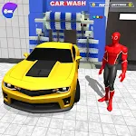 Cover Image of Baixar Jogos de lavagem de carros inteligentes de super-heróis 0.9 APK