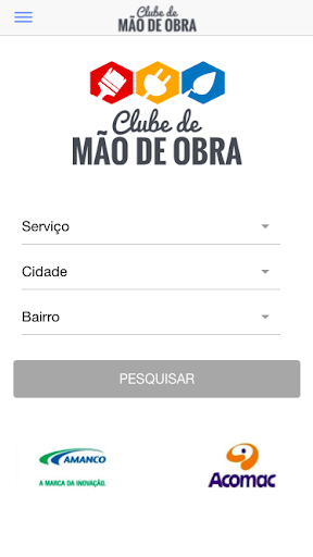 Android application Clube de Mão de Obra screenshort