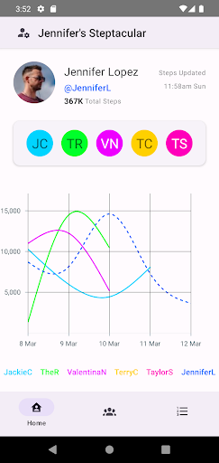 Android application Steptacular screenshort