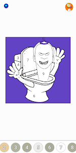 Toilet Monster Color By Number