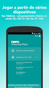 Nero Streaming Player Pro-ligar o telefone para TV
