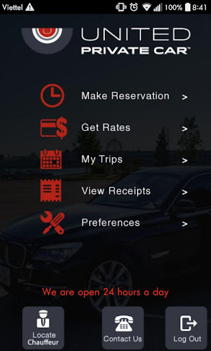 United Private Car ® Screen 2