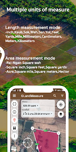 Measure area, land, measure length - GLandMeasure