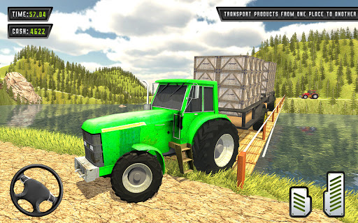 Tractor Trolley Heavy Cargo offroad Simulator Game