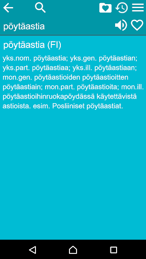 Finnish Explanatory Dict Screen 3