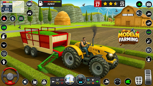 Big Farming Tractor Game 3D screenshot 1