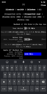 CPDT Benchmark〉Storage, memory Screenshot