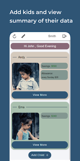 Android application Allowance screenshort