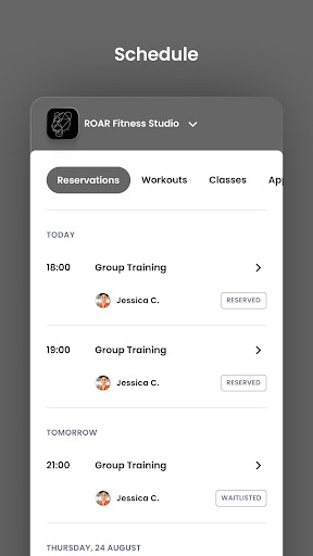 ROAR Fitness Studio Screen 3
