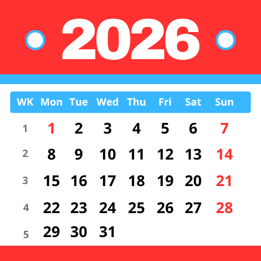 Calendar 2026 in English