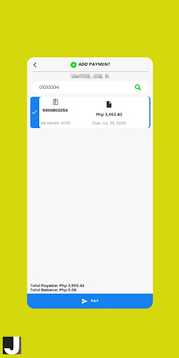 PELCO 3 Payment Center Screen 3