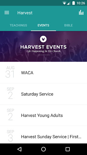 Harvest Fellowship App Screen 3