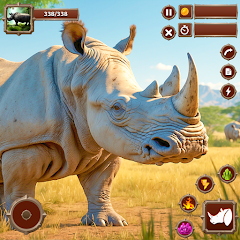 Virtual Wild Rhino Family Sim Mod apk versão mais recente download gratuito