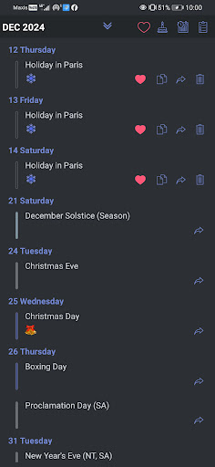 Australia Calendar Screen 2