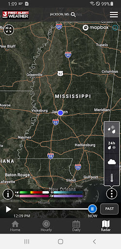 Screenshot of WLBT First Alert Weather