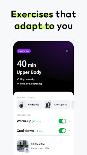 Screenshot of Zing AI: Home & Gym Workouts