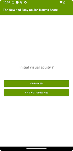 Android application New Ocular Trauma Score screenshort