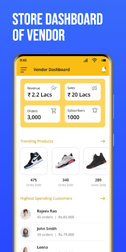 Android application MyHub-Vendor screenshort
