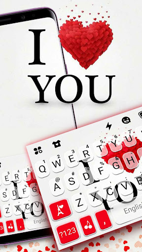 Hearts Love You Keyboard Theme Screen 2